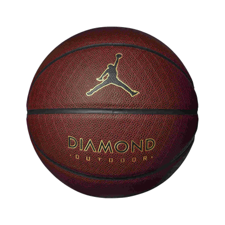 Jordan Diamond 8P Outdoor Basketball - Amber/Black/Metallic Gold/Black - Sz.7