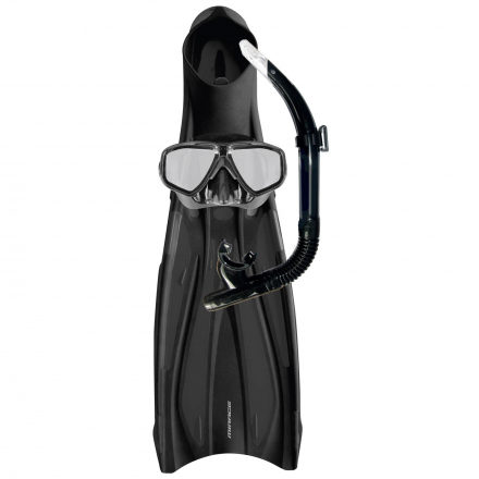 Mirage FSet17 Barracuda Mask, Snorkel & Fin Set - Black