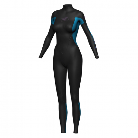 Crystal WS6 Ladies Superstretch Wetsuit 3/2mm - Blue/Black