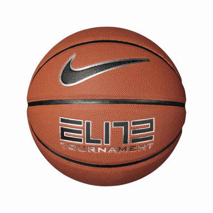 Nike Elite Tournament 8P Basketball - Amber/Black/Metallic Silver Sz.7