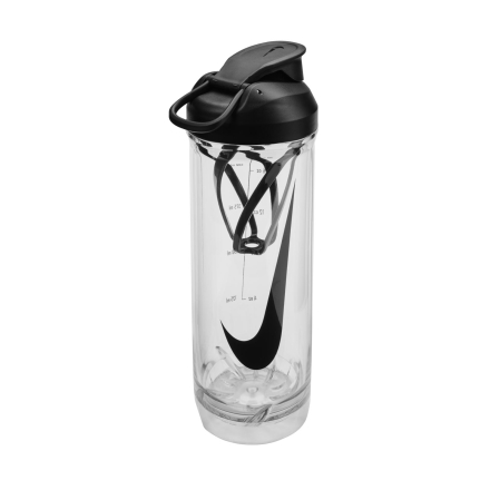 Nike TR Recharge Shaker Bottle 2.0  Clear/Black/Black/Black - 24oz 