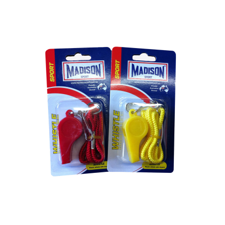 Madison Plastic Whistle with Lanyard