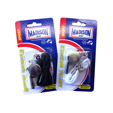 Madison Metal Whistle With Lanyard