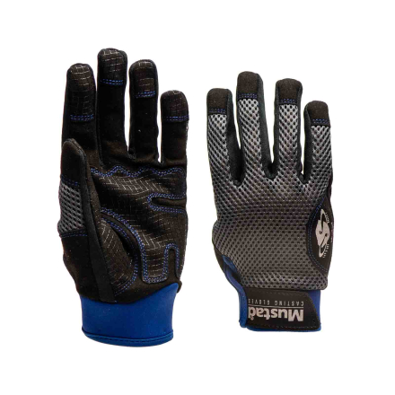 Mustad GL002 Casting Glove - Black/Grey/Blue