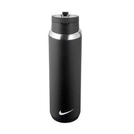 Nike Stainless Steel Recharge Straw Water Bottle - Black/White - 24oz