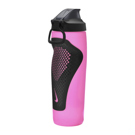 Nike Refuel Bottle Locking Lid 24oz Pk Spell/Bk/Sil Iri