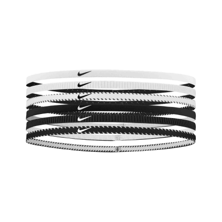 Nike Flex Classic Slim Headbands - 6pk - White/Black