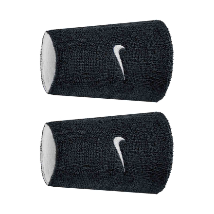 Nike Swoosh Reversible Double Wristbands Bk/Wh/Bk