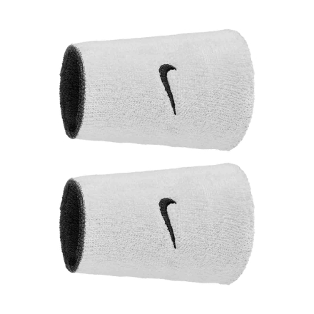 Nike Swoosh Reversible Double Wristbands Bk/Wh/Bk