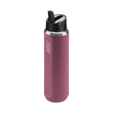 Nike Stainless Steel Recharge Straw Water Bottle - 24oz -   Peony/Black/Pink Foam