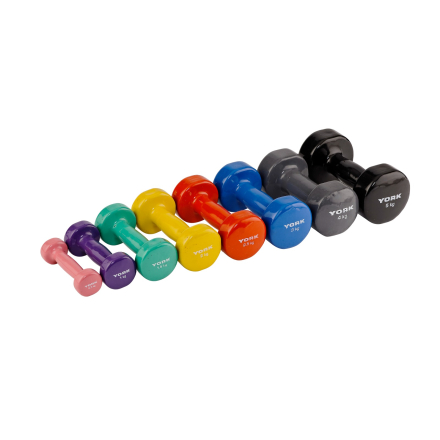 York Vinyl Dipped Dumbbell - 0.5kg - Pink