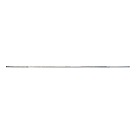 York 6'6" Chrome Solid Knurled Bar