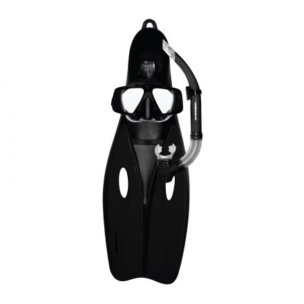 Mirage FSet31 Challenger Adult Mask, Snorkel & Fin Set - Black