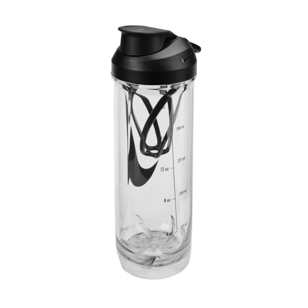 Nike TR Recharge Shaker Bottle 2.0 Clear Black Black Black 24oz